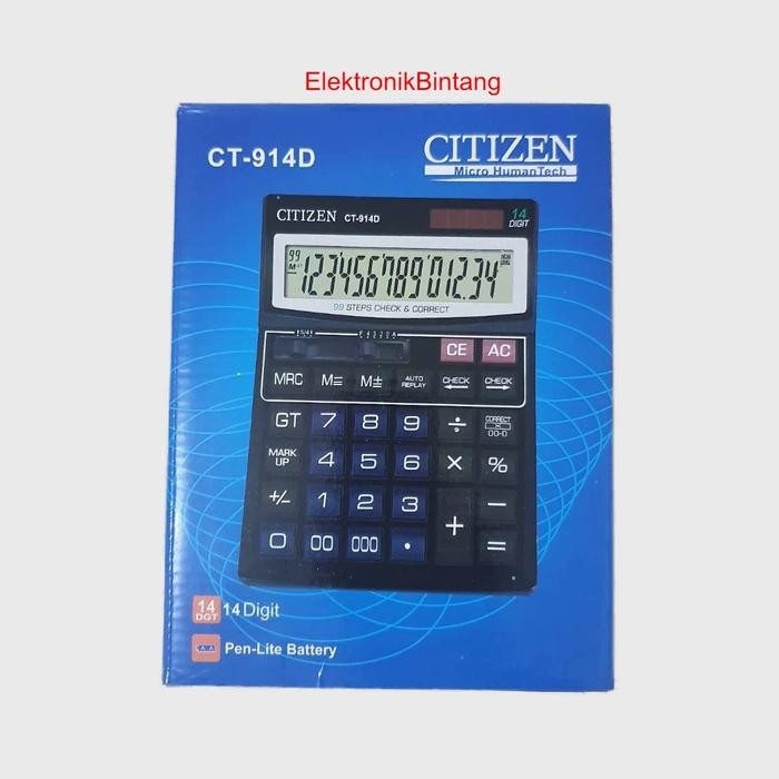 

kalkulator citizen ct 914d - kalkulator besar - kalkulator 14 digit kode 977