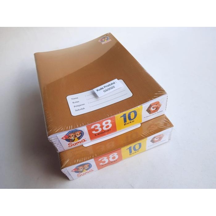 

Buku Tulis Dek Sampul Coklat 38 Lembar 1 Pak Isi 10 Buku