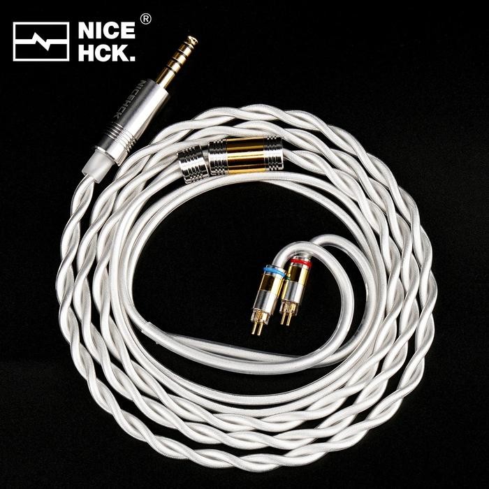 NiceHCK SnowCat HiFi Cable 6N OCC+6N Silver Plated OCC Earphone Wire