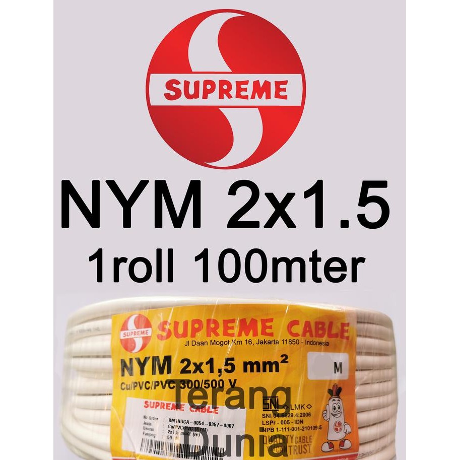 Kabel NYM 2x1.5 Supreme 100meter Kabel Supreme NYM 2x1.5 100meter