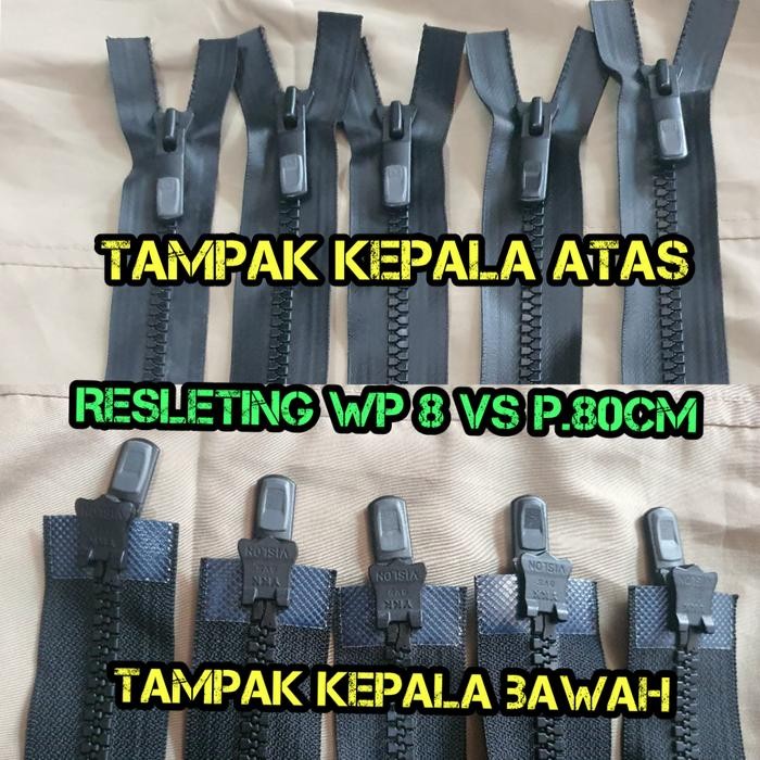 

Resleting Waterproof ykk No.8 kepala 2