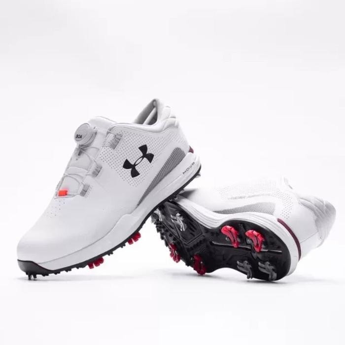 Under Armour Sepatu Golf Pria Tahan Air Non-Slip Bernapas Spin Button