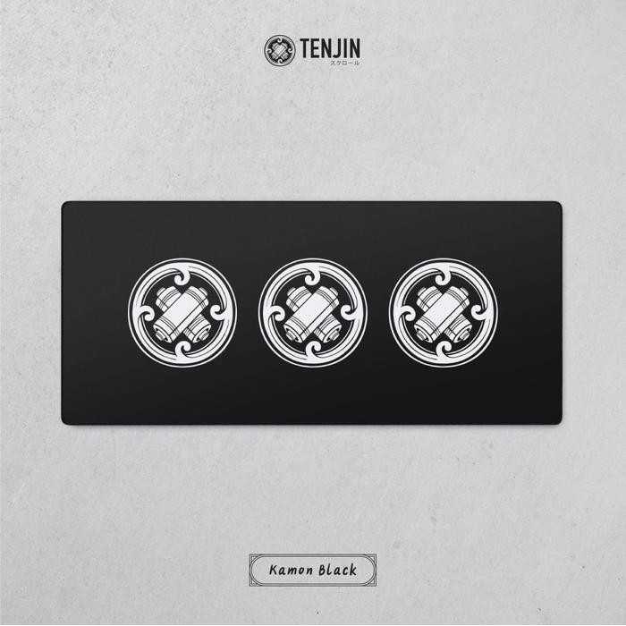 Tenjin Scrollworks - KAMON Black Deskmat