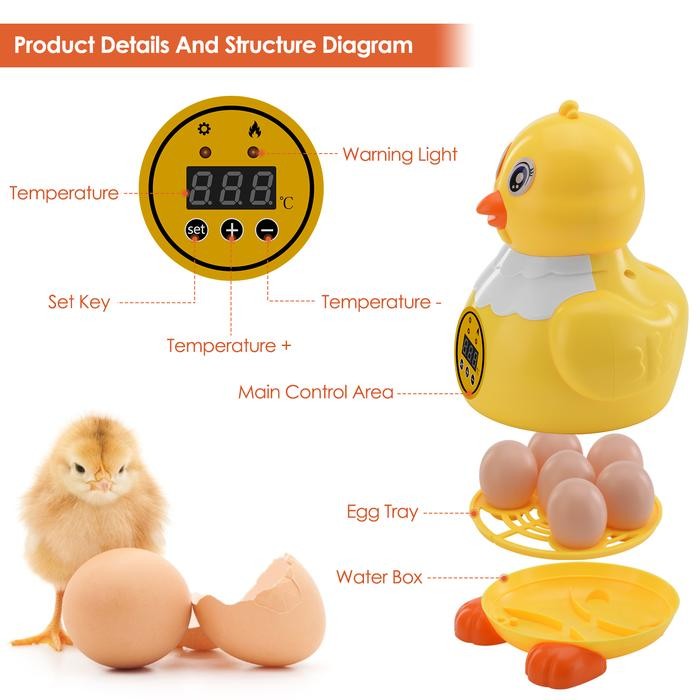 Promo Mesin Penetas Telur Otomatis Mini 6 Butir Egg Incubator Inkubator