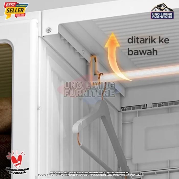 LEMARI PAKAIAN / LEMARI BAJU / LEMARI LIPAT / LEMARI PORTABLE PUTIH LEMARI LIPAT SINPAOLI