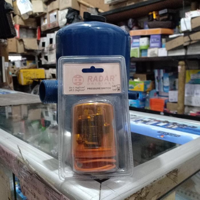 Laris Tabung Pompa Air Model Besi Set Otomatis Radar Ori