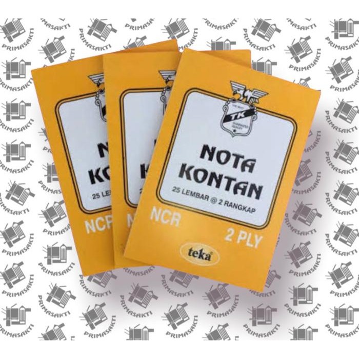 

NOTA KONTAN Kecil NCR 2 PLY x 25 lbr TEKA 1px-10buku