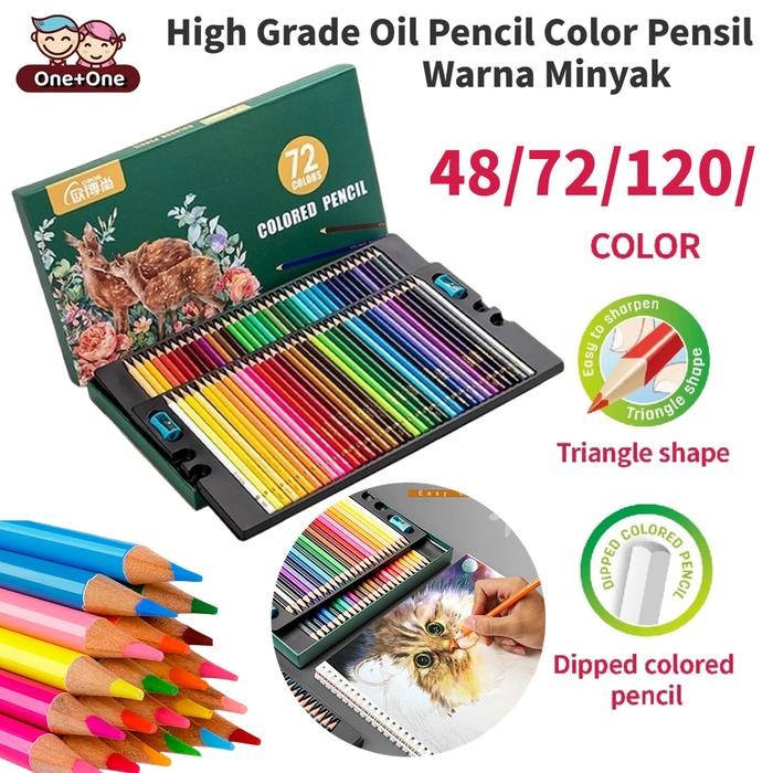 

Pencil Color Pensil Warna Minyak Pencil Color Set High Grade 48/72/120 Warna High Grade Oil Pencil