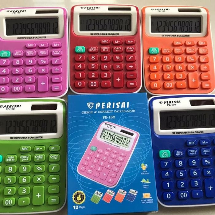 

Kalkulator Perisai PE-138. 12digit, check correct.