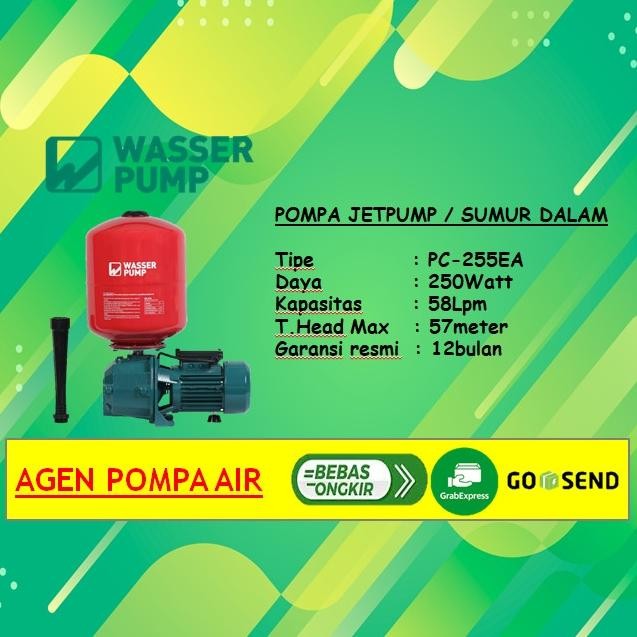 New Pompa Sumur Dalam Wasser Pc-255Ea / Jet Pump Wasser Pc-255Ea