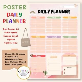 

Poster Daily Planner Aesthetic Murah - Wall Planner Schedule Board