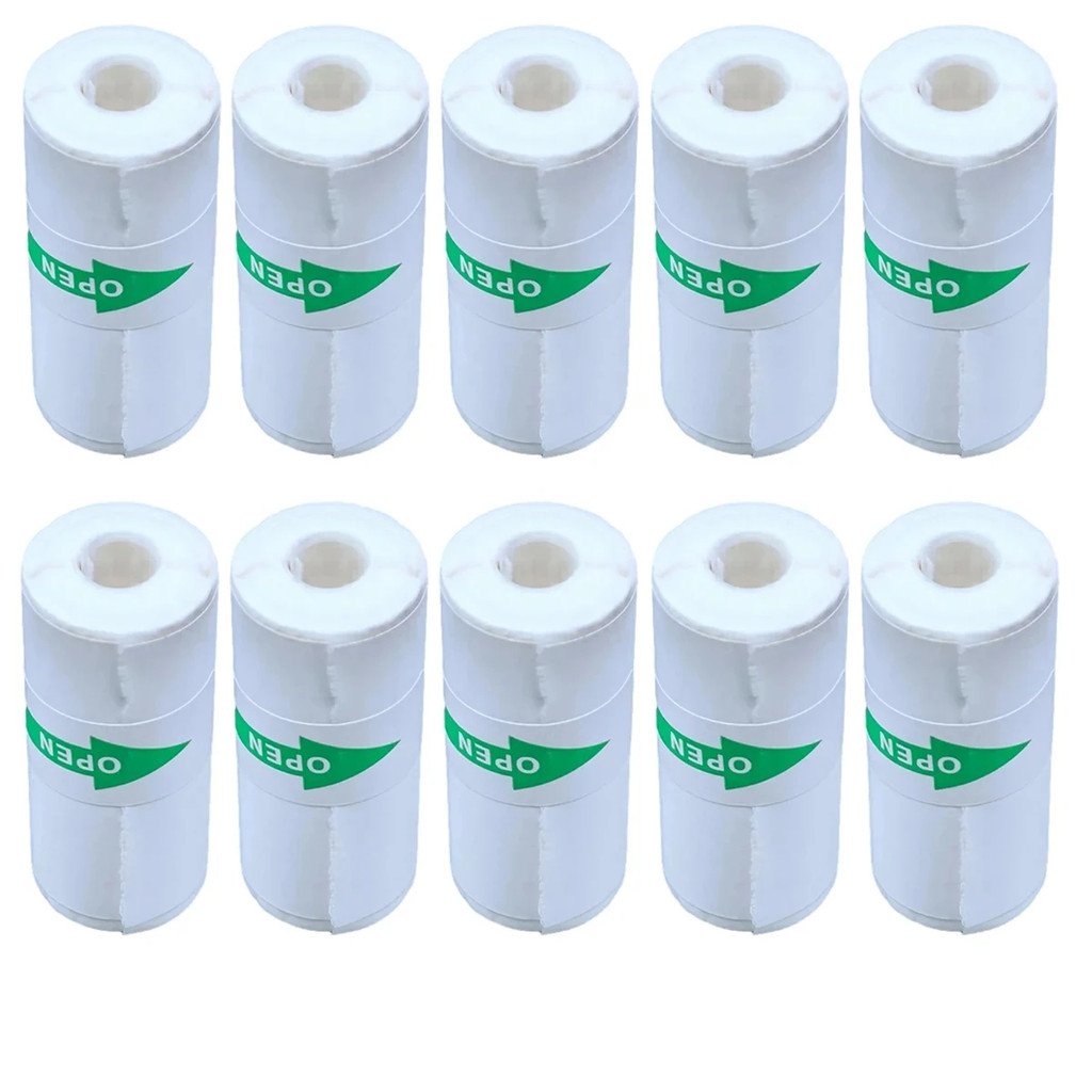 

10 Rolls Printable Paper Rolls Mini Printer Paper Thermal Label 57 X 25mm White Printable Heat
