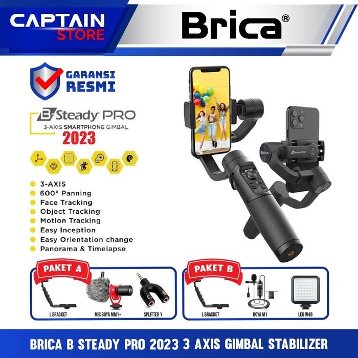 Brica B-Steady Pro 3-Axis Smartphone Gimbal - STEADY PRO 2023