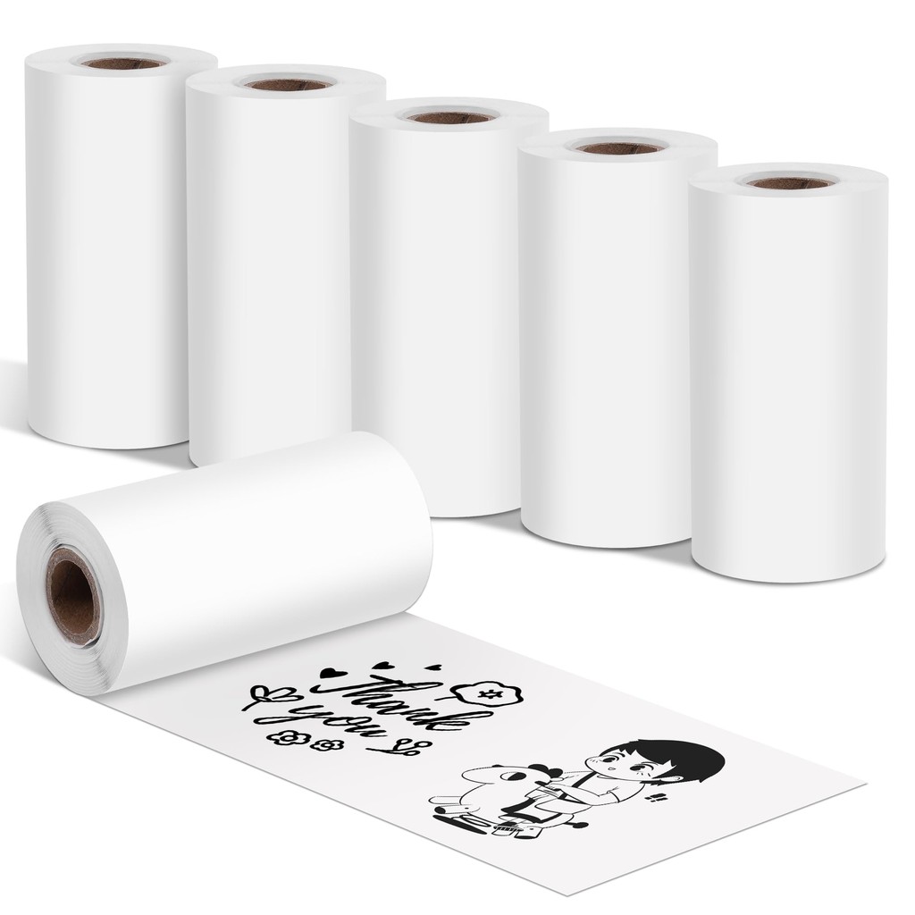 

Mini Sticker Printer Thermal Printer Paper 57mm x 30mm for M02 T02 Mini Printer Thermal Paper White