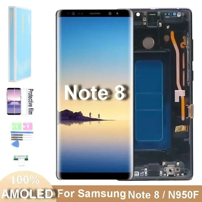 SUPER AMOLED Note8 LCD For SAMSUNG GALAXY Note 8 Lcd Display N9500 N950D N950F LCD Touch Screen Digi