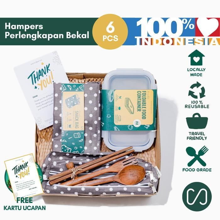 

Sustaination Hampers Ramah Lingkungan Set Perlengkapan Bekal (6pcs)