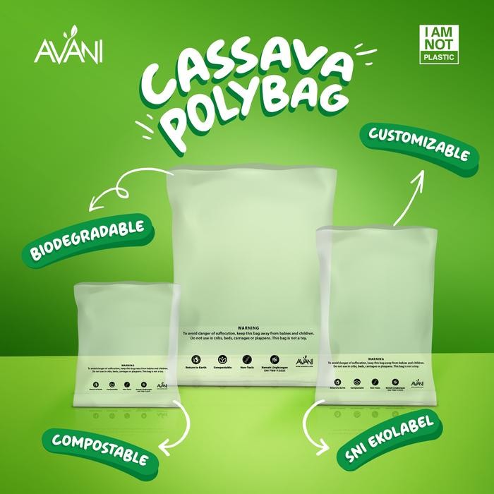 Polybag Cassava - Kantong Plastik Polymailer Ramah Lingkungan (S)