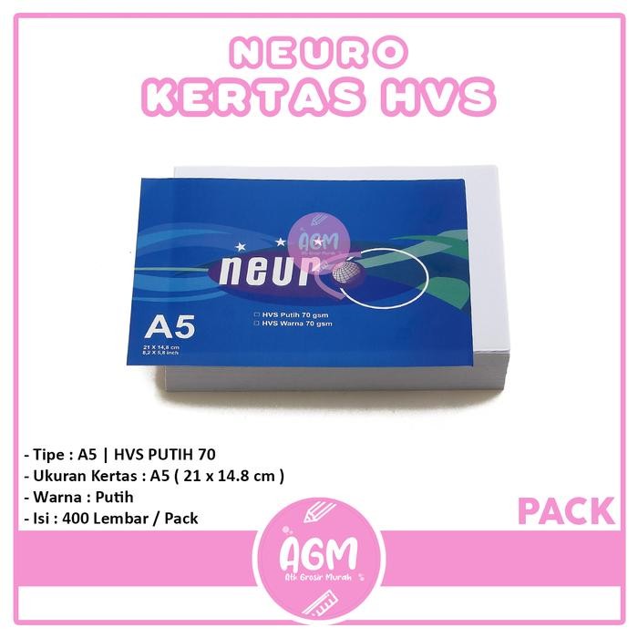 

Kertas A5 Hvs Putih 70Gr Neuro ( A4 / 2 ) Perpack