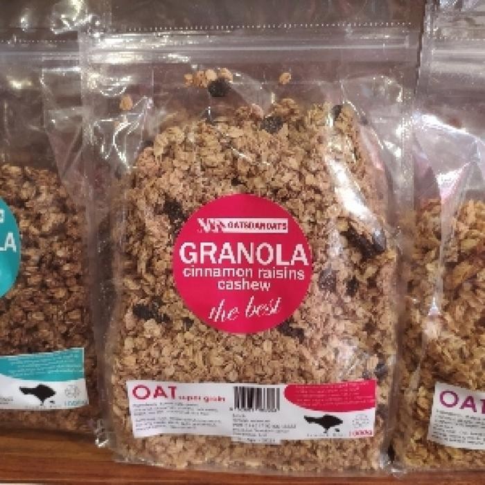 

Gandum Sehat Granola 1kg Cashew Cinamon Raisin