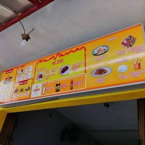 neon box menu 50x200cm acrylic