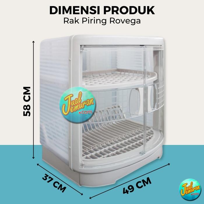 Rak Piring ROVEGA Tertutup 2 Susun Paloma Premium Dish Rack Food Grade