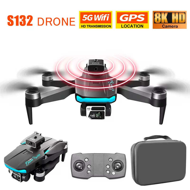 IMPORT S132 GPS Drone 8k Hd Camera 5g Wifi Fpv 360 Obstacle Avoidance Photography Brushless Motor Rc