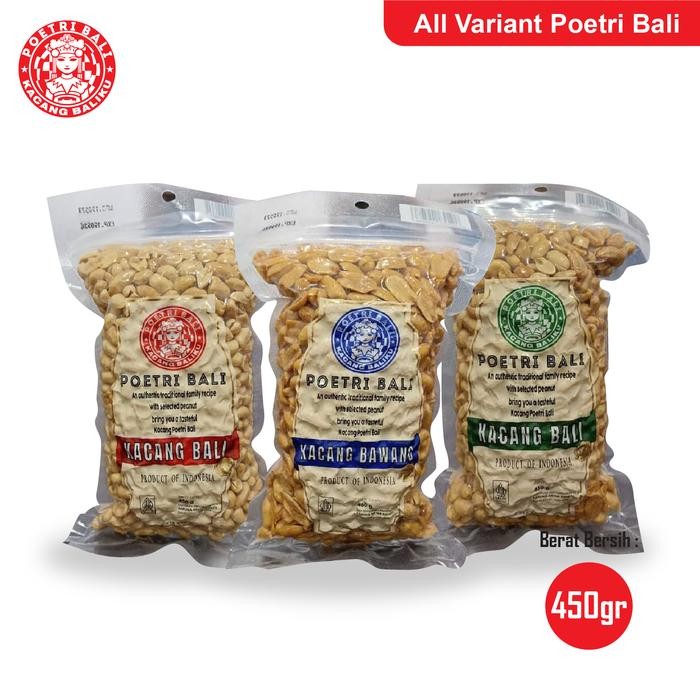 

New Kacang Poetri Bali All Varian vacum 450g (Manis, Asin dan Original) Prod Camp