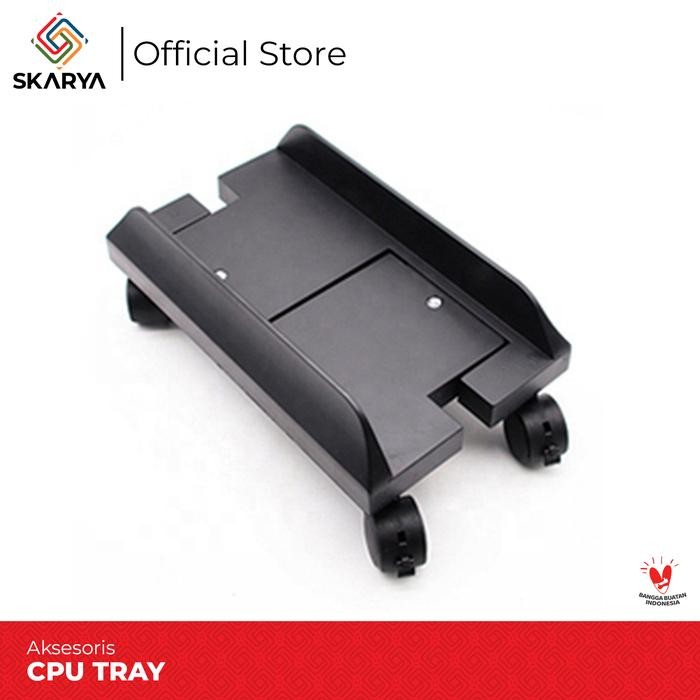 (Allthebest) CPU Tray Cubic Tray Komputer Rak Roda CPU Meja Komputer CT-05 (Baru)