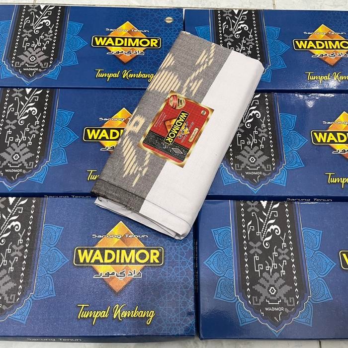 (Allthebest) SARUNG WADIMOR PUTIH POLOS TUMPAL KEMBANG MOTIF BHS EXCELLEN