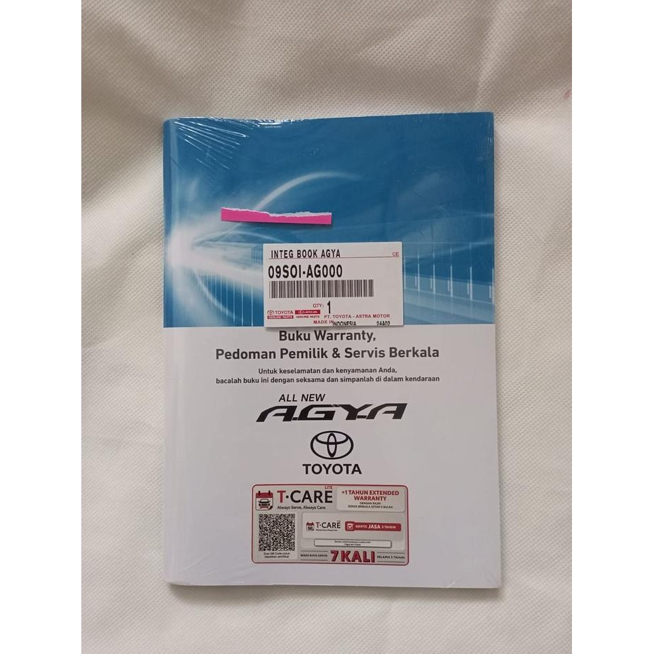 

Buku Manual Pedoman Owner Book Manual New Agya Original Toyota