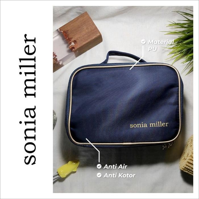 Sonia Miller Makeup Pouch rectangular solid simple organizer