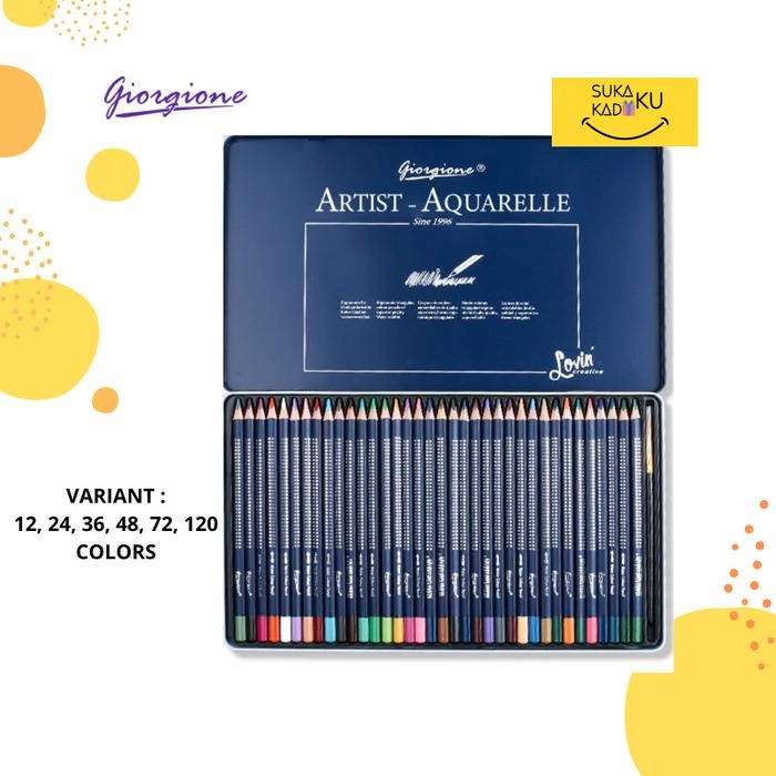 

GIORGIONE Watercolor Pensil Warna 12/24/36/48/72/120 Color Pencil Artist Aquarelle Drawing