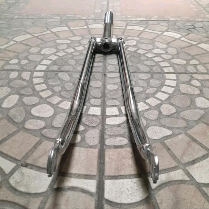 FORK - GARPU BESI 27 BALAP 25.4 WARNA CHROME sparepart sepeda termurah