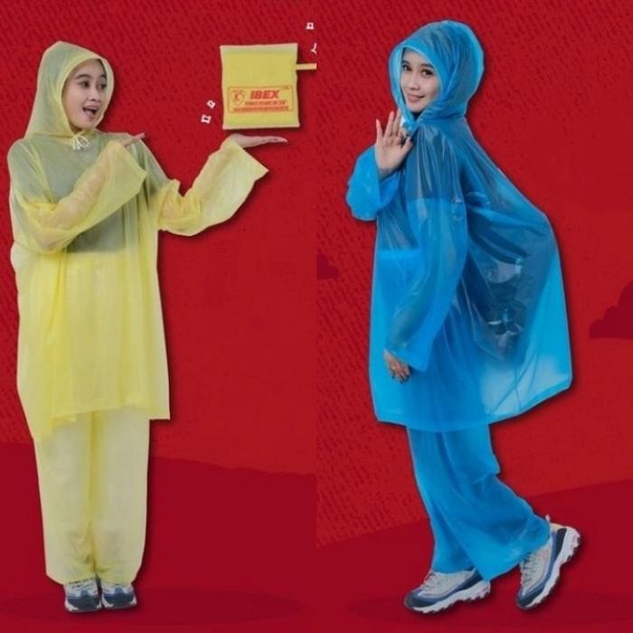 Jas Hujan Stelan Ponco Celana IBEX TikTok