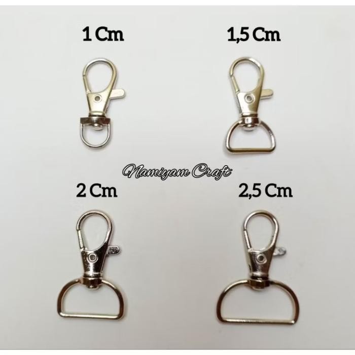 

Kait tas mini 1.0 cm Pengait tas- Nikel