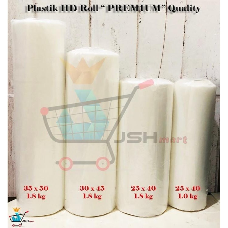 Plastik HD ROLL 35 x 50 cm 1,8 kg Plastik Buah Fotocopy Sayur Daging Kode 1085