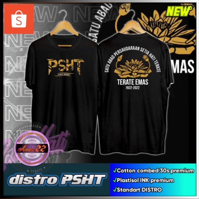 Ori KAOS PSHT NEW SIMPLE TERATE EMAS (KODE B1) PANJANG