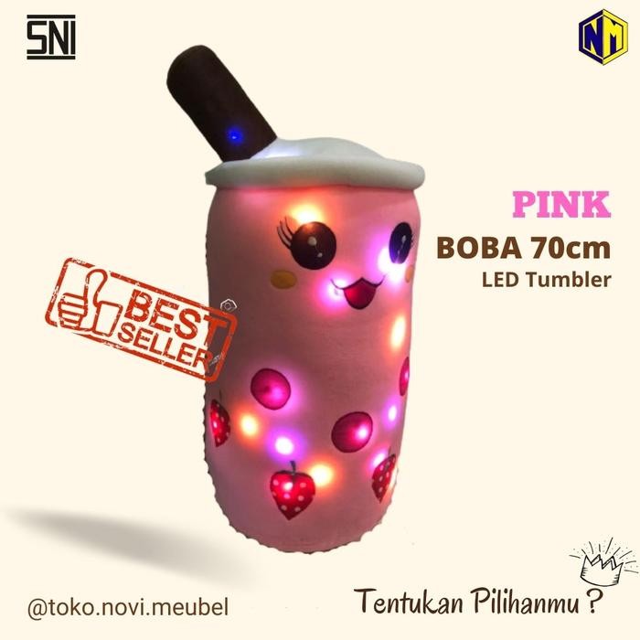 BONEKA BOBA BANTAL BOBA GIANT SUPER BESAR 70 CM LED SNI TERLARIS BOBA VIRAL KADO DOLLS KODE 1006