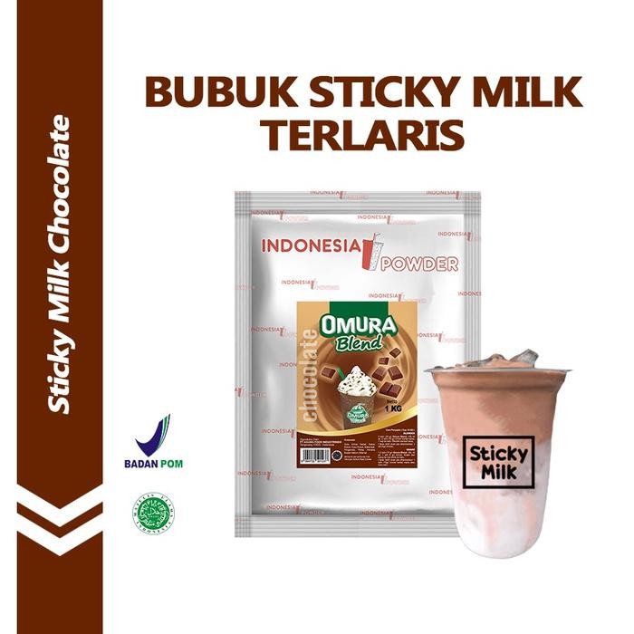 

Bubuk Minuman Es Sticky Milk Premium Rasa Chocolate / Cokelat / Coklat 1 Kg Mengandung Gula Susu Dan