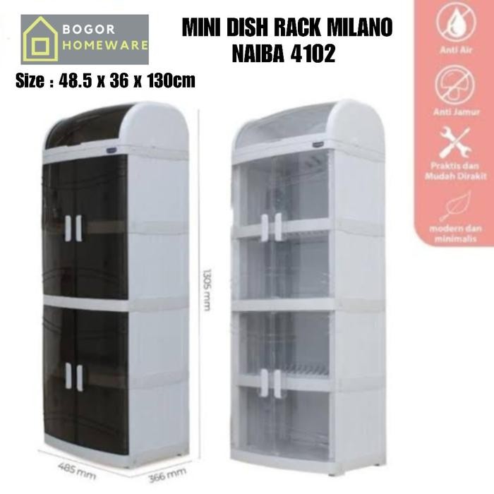 Diskon (Khusus Bogor) Lemari Rak Piring Plastik Naiba Mini Dish Rack