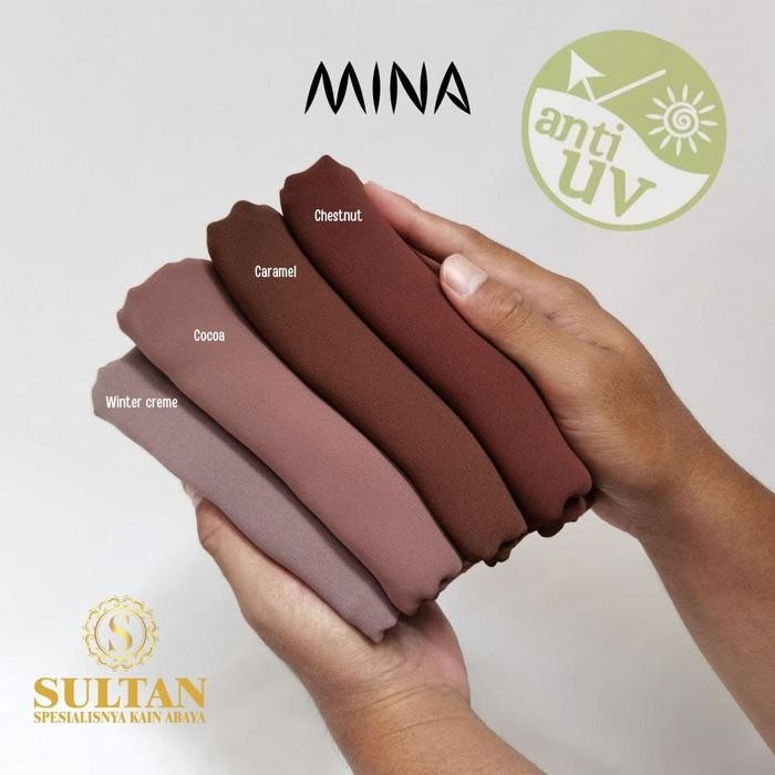 (Allthebest) Kain Sultan polos mina anti uv bahan gamis abaya