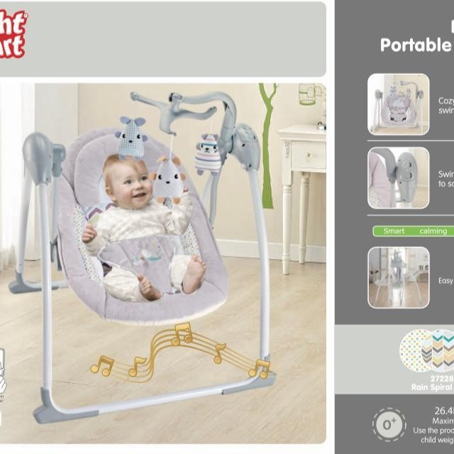 Deluxe Portable Swing Right Start /Kursi ayun otomatis baby