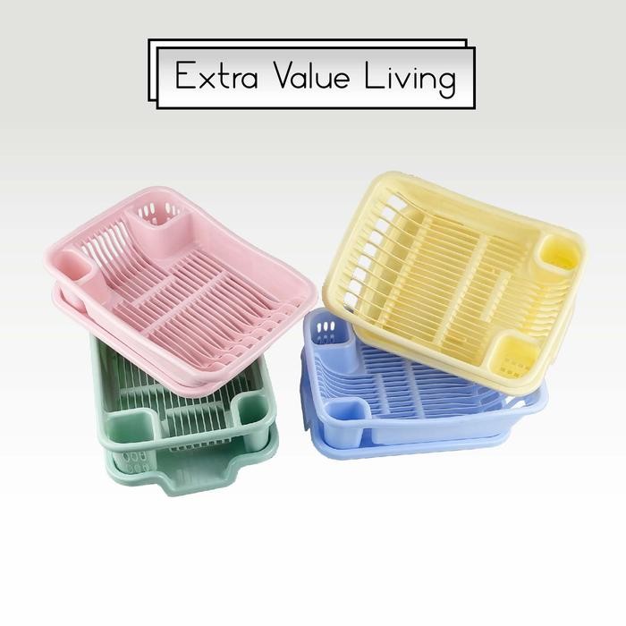 YOSHIKAWA Rak Piring Plastik EVL-RP-08-BIRU