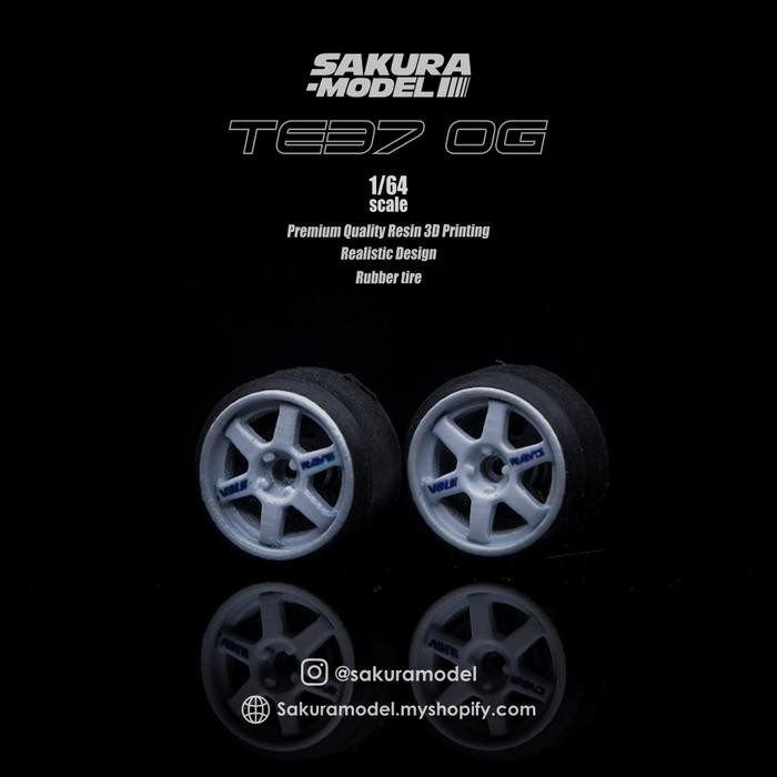 1/64 Custom Wheels Sakura model TE37 OG