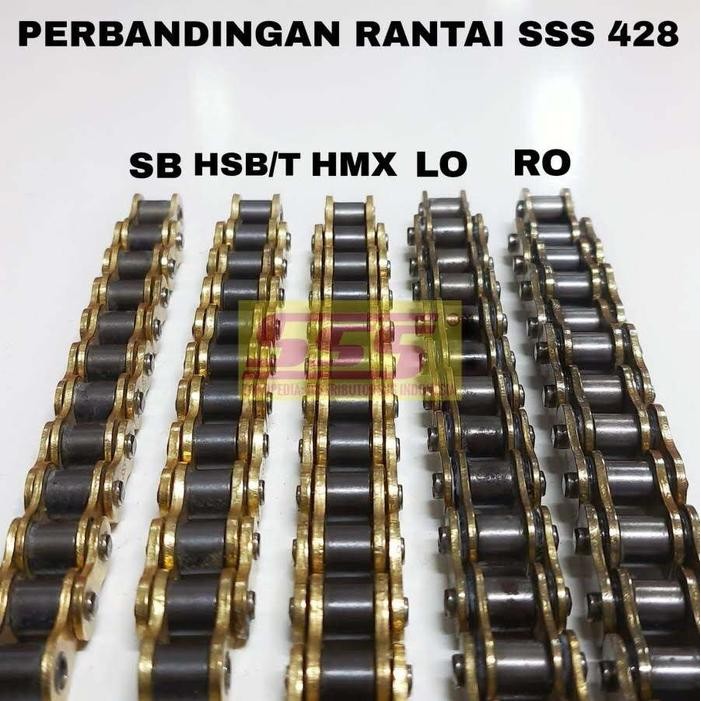 SSS Rantai Rante Gold Emas 428 415 520 SB HSB HSBT 110L 120L 130L 140L