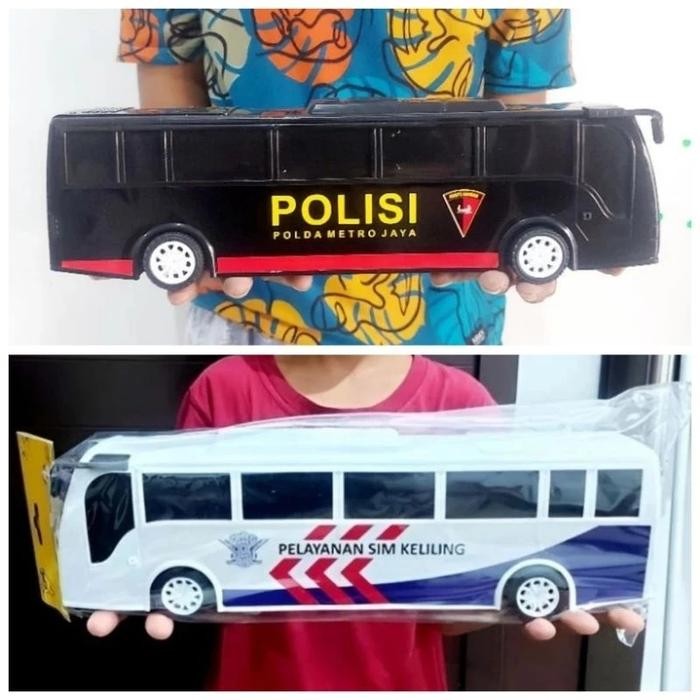 Mainan Mobil Bus Polisi - Mainan Mobil Bus Polisi Brimob - Mobil Bis