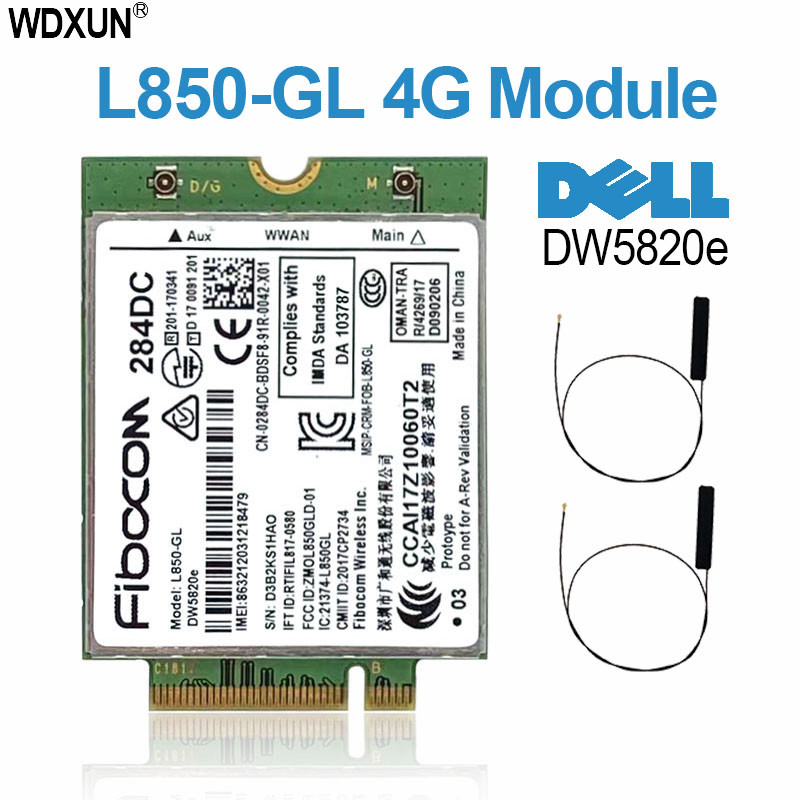 DW5820e L850-GL L850 DW5820 LTE 4G Card Module 0284DC 284DC For Dell laptop 3500 5400