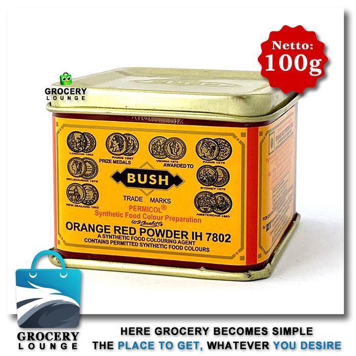 

Tandoori Food Color 100g - Orange Red Food Color - Pewarna Makanan