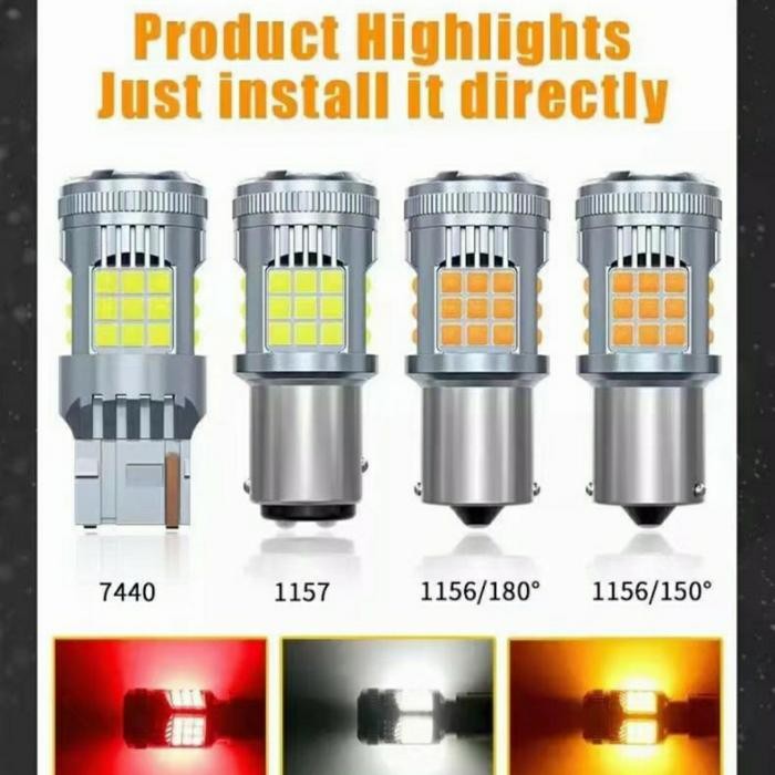 Bohlam Stop Led Sein Sen Ghost Laser Aes 30W T20 Bayonet Mobil Gratisongkir