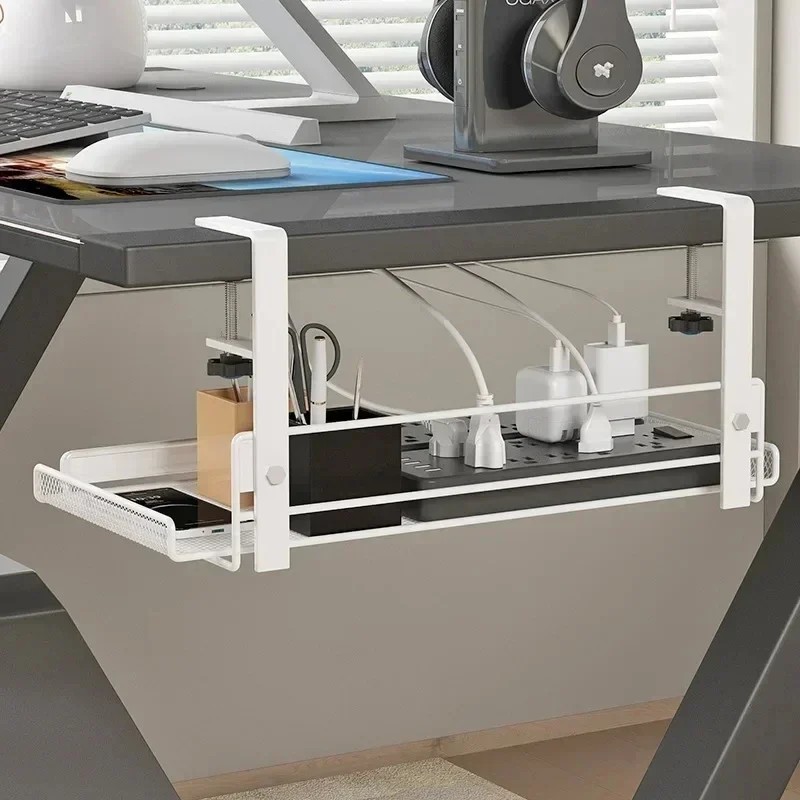 Under Desk Cable Management Tray No Drill Steel Desk Cable Organizers Wire Management Tray Cable